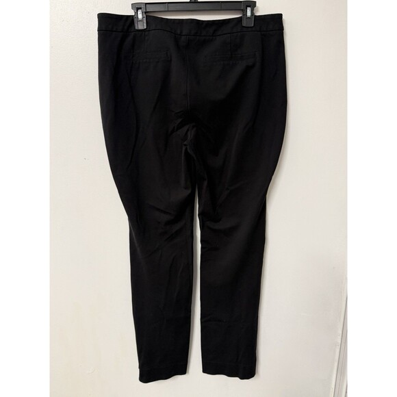 NYDJ Black Dress Pants Size 14 Straight Leg Stretch Career Work Slacks - Picture 3 of 9